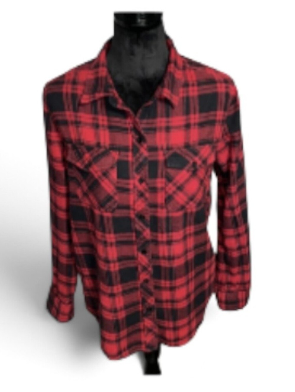 Empyre Plaid Flannel Button-Up Shirt - Oversized Small
